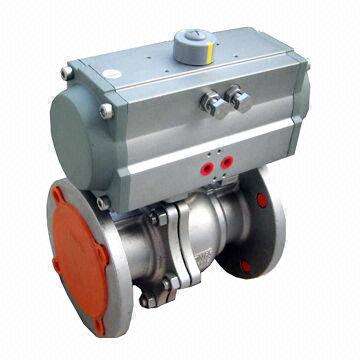 Pneumatic floating ball valve with hard seal
