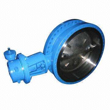 Butterfly Valve, Triple Offset, Double Flanged and Metal Seal with Gear Wheel