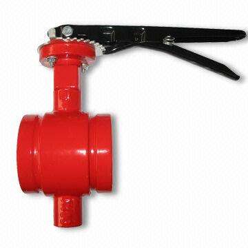 Grooved Ends Butterfly Valves, Comes in Shoulder Type and Lever/Gear Operated