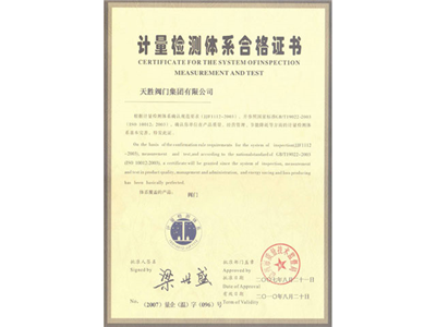 13A quality inspection system certificate