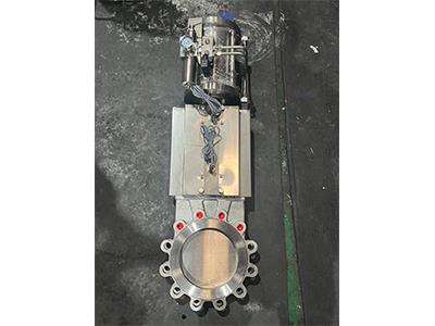 Pneumatic Operated Stainless Steel Knife gate valve with Limit Switch, Filter and Solenoid Valve